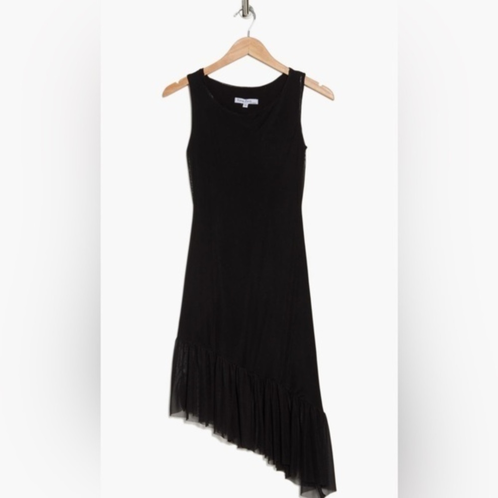 Velvet‎ Torch Black Asymmetrical Mesh Maxi Dress - Picture 3 of 7